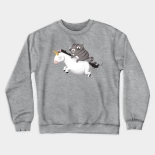 Cat and Unicorn Crewneck Sweatshirt